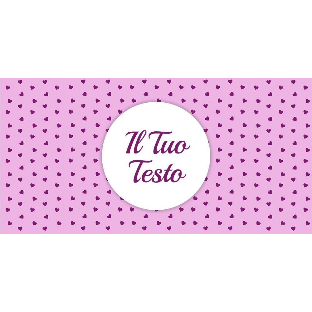 Borraccia da bambina con sfondo rosa, cuoricini e nome