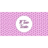 Borraccia da bambina con sfondo rosa, cuoricini e nome