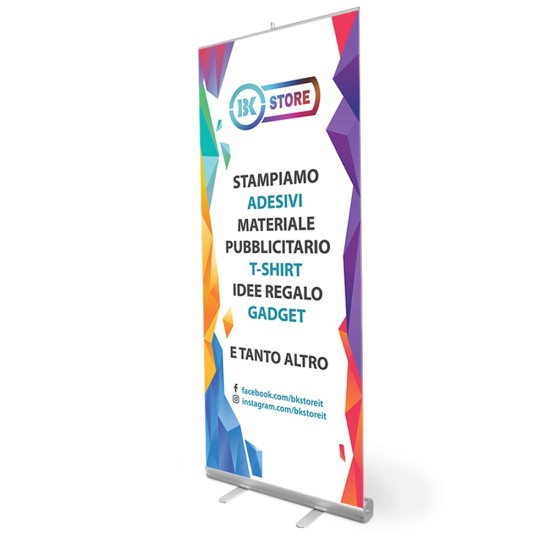 Roll Up Classic 85x200cm Stampa e Base