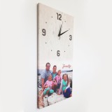 Orologio da parete stampa su tela personalizzato con la tua foto preferita effetto legno