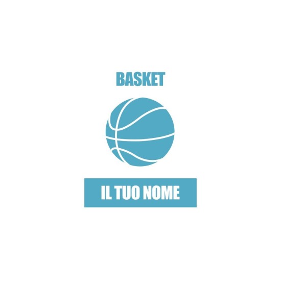 Borraccia da bambino giocatore di basket con il suo nome