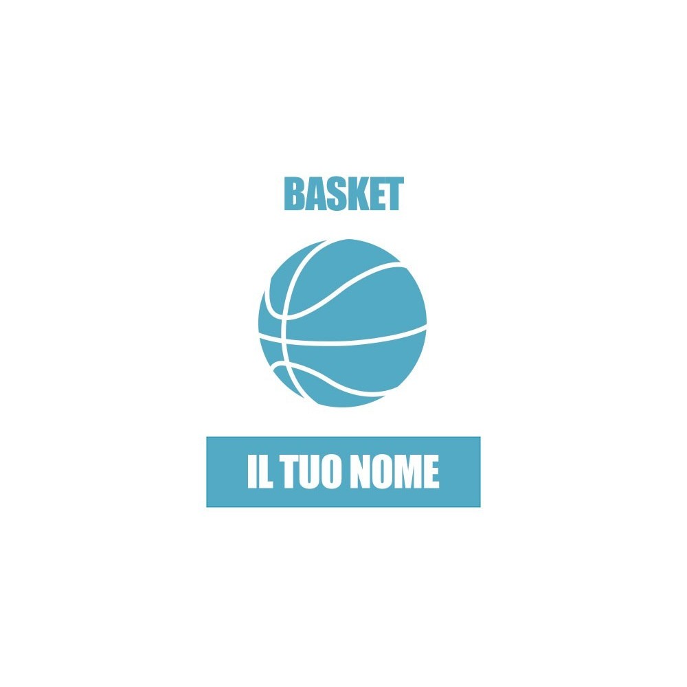 Borraccia da bambino giocatore di basket con il suo nome
