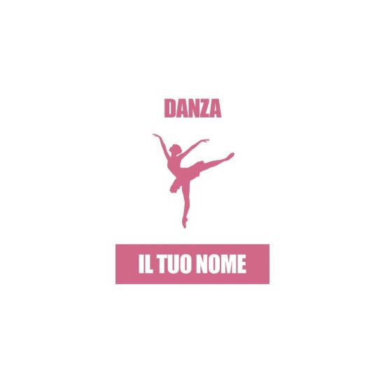 Borraccia da bambina ballerina e nome