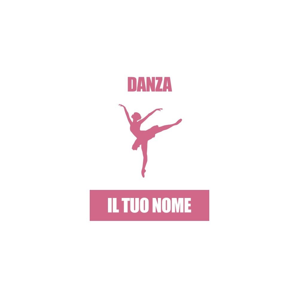 Borraccia da bambina ballerina e nome