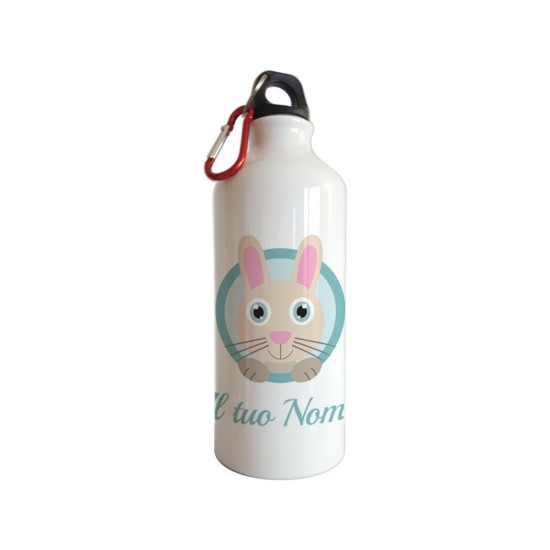 Borraccia da bambini con coniglietto e nome