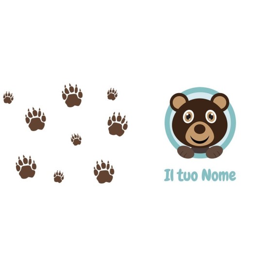 Tazza bambino con orsacchiotto e nome
