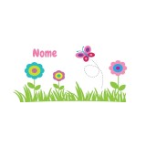 Tazza bambina con fiori e farfalla