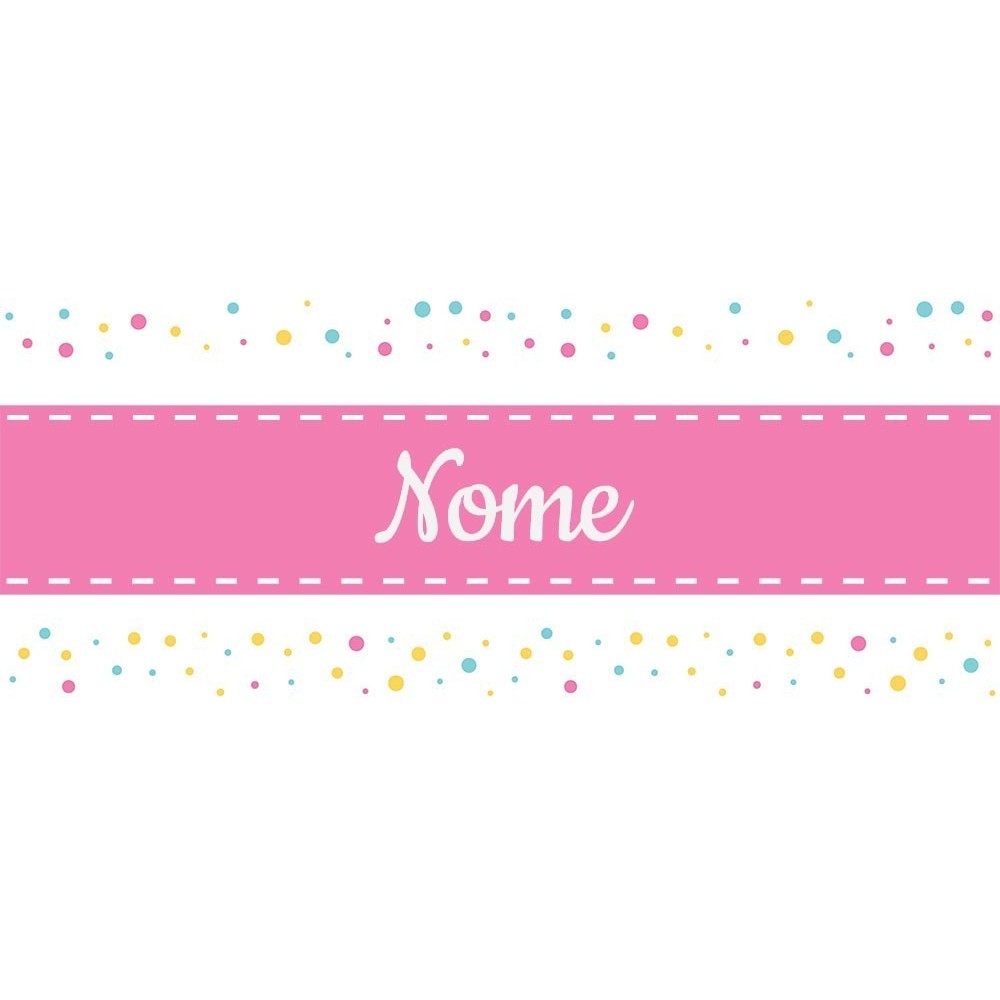 Tazza con striscia rosa personalizzabile con nome