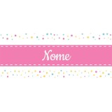 Tazza con striscia rosa personalizzabile con nome
