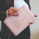 pochette ecopelle personalizzata nome