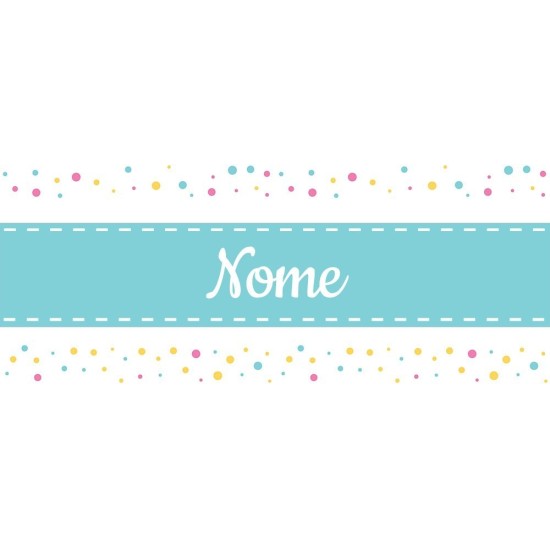 Tazza con striscia azzurra personalizzabile con nome