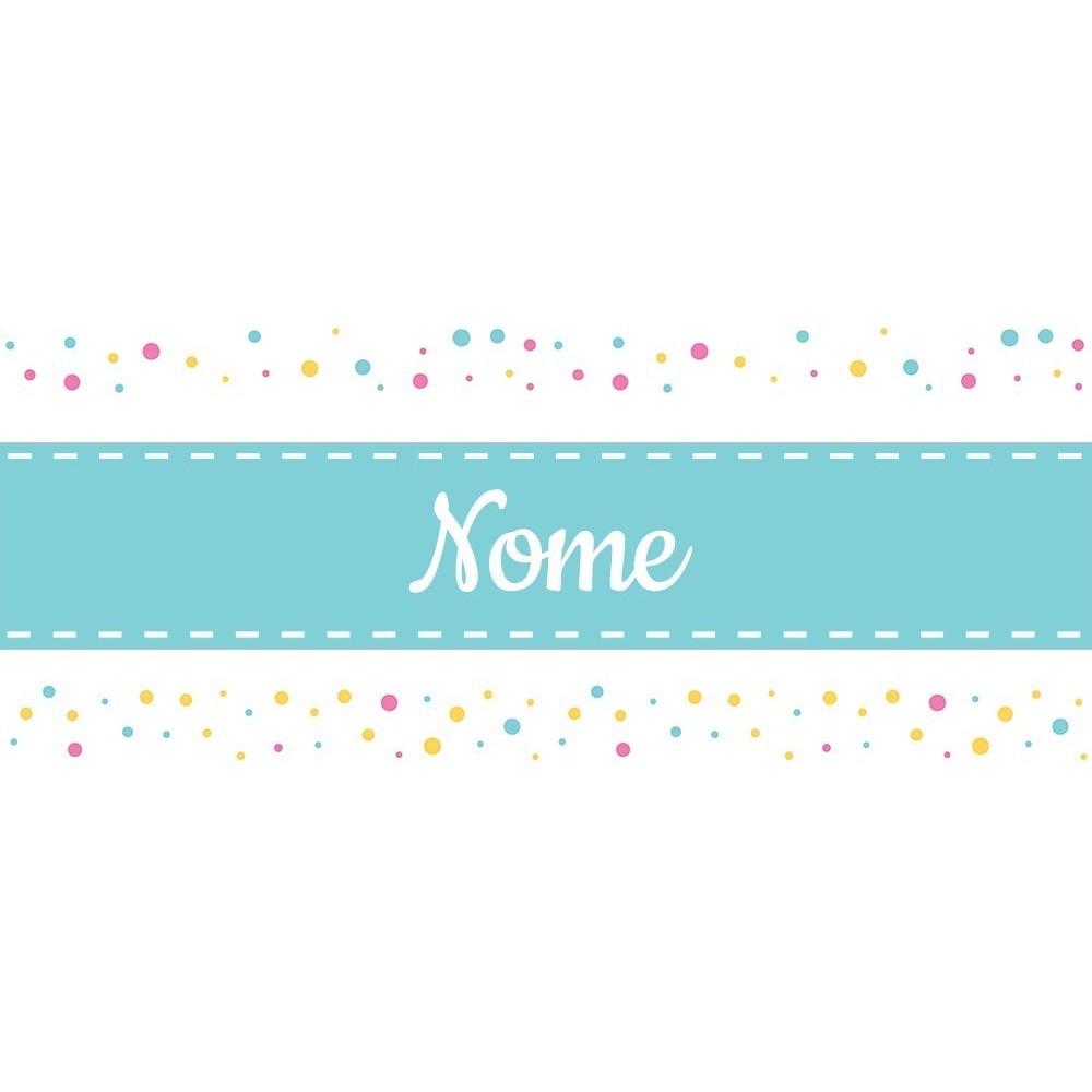 Tazza con striscia azzurra personalizzabile con nome