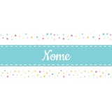 Tazza con striscia azzurra personalizzabile con nome