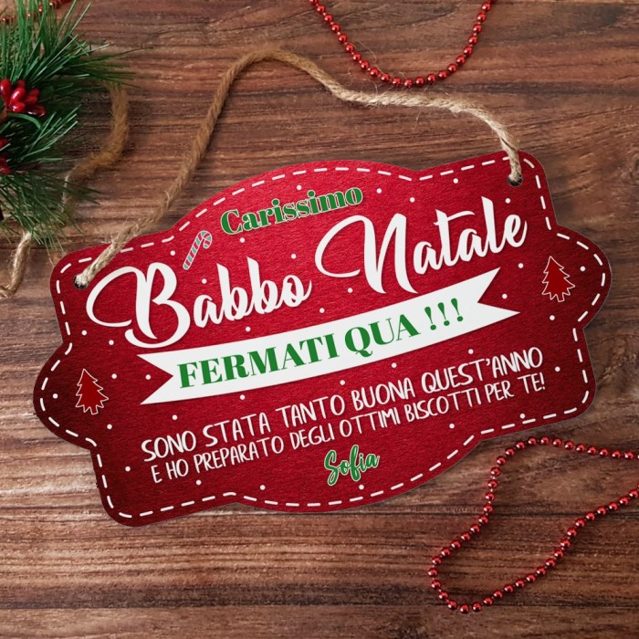 targa babbo natale