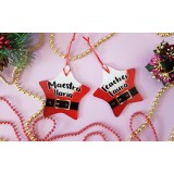 Addobbo natalizio Babbo Natale stella in plexiglass personalizzato con nome/nomi