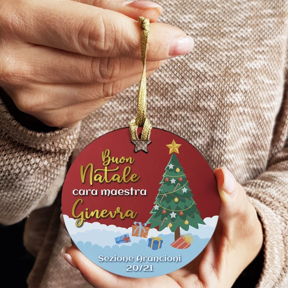pallina natale personalizzata per la maestra