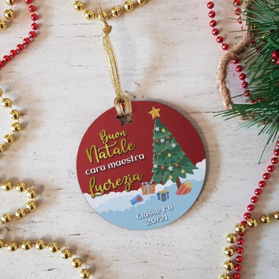 pallina natale personalizzata per la maestra