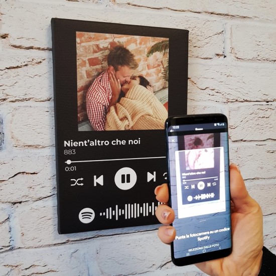 quadro spotify personalizzato foto e canzone