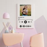 Quadro in tela Spotify con canzone scansionabile e foto