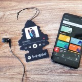 Deodorante per auto personalizzato con codice spotify e foto