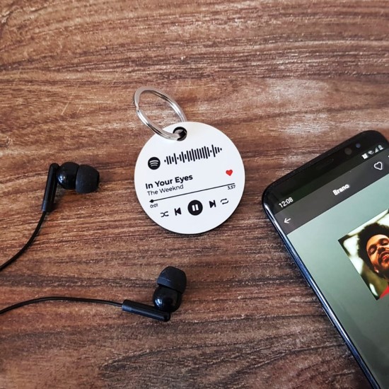 Portachiavi personalizzato con codice spotify con la vostra canzone preferita