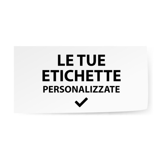 Etichette termo adesive rettangolari personalizzate con logo testo o immagine