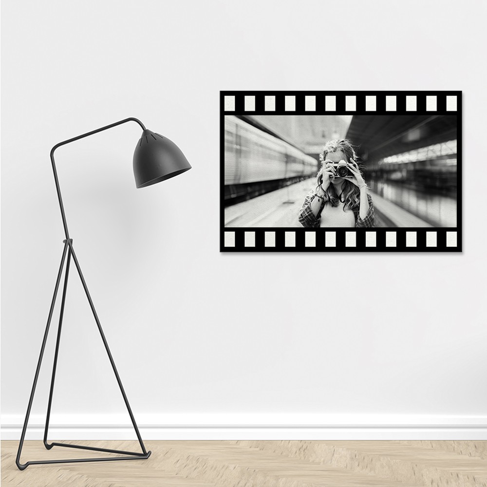 Quadro in tela canvas rullino fotografico personalizzato con foto - Orizzontale