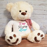 Orso GIGANTE peluche personalizzato con foto, testo o logo.