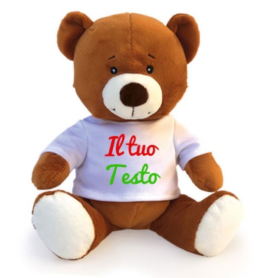 Orso peluche personalizzato con foto o scritta sulla maglietta