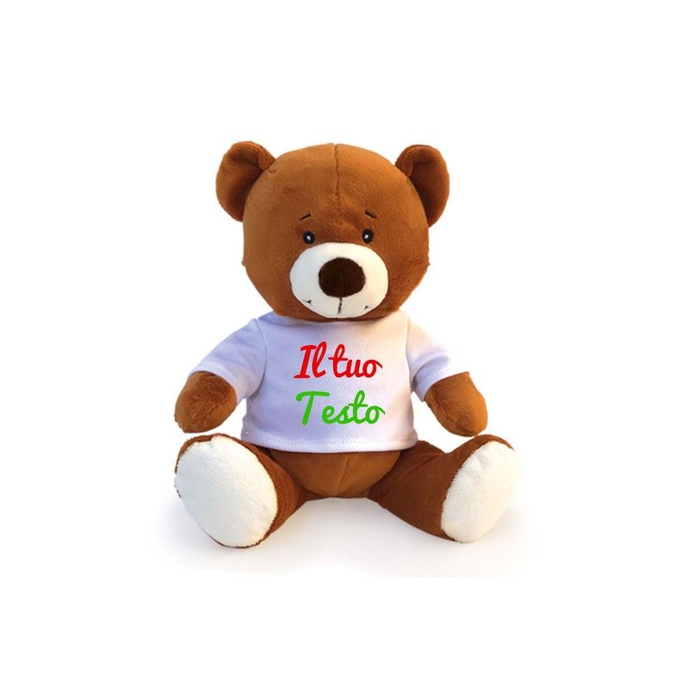 Orso peluche personalizzato con foto o scritta sulla maglietta