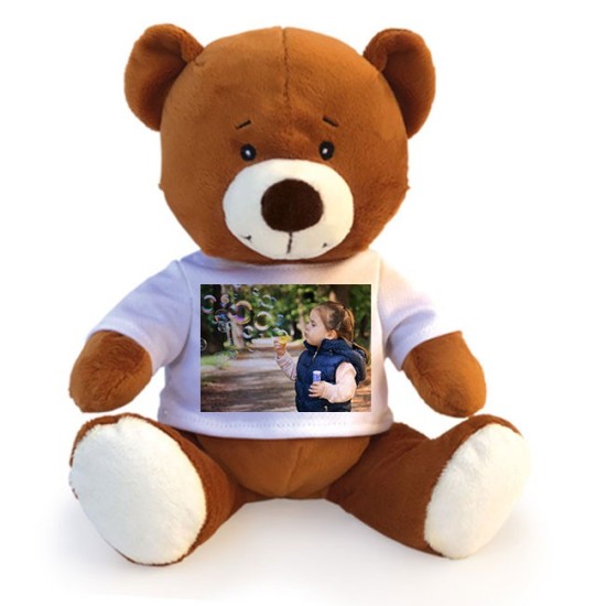 Orso peluche personalizzato con foto o scritta sulla maglietta