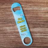 Apribottiglie personalizzato per un papà super eroe e nomi o dedica sul retro