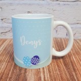 Tazza pasquale personalizzata con coniglietto e nome - Azzurra