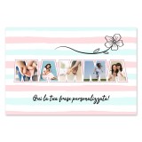 Quadro in tela canvas regalo personalizzato per la mamma con foto e dedica