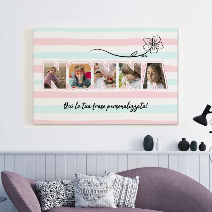 quadro personalizzato foto nonna regalo