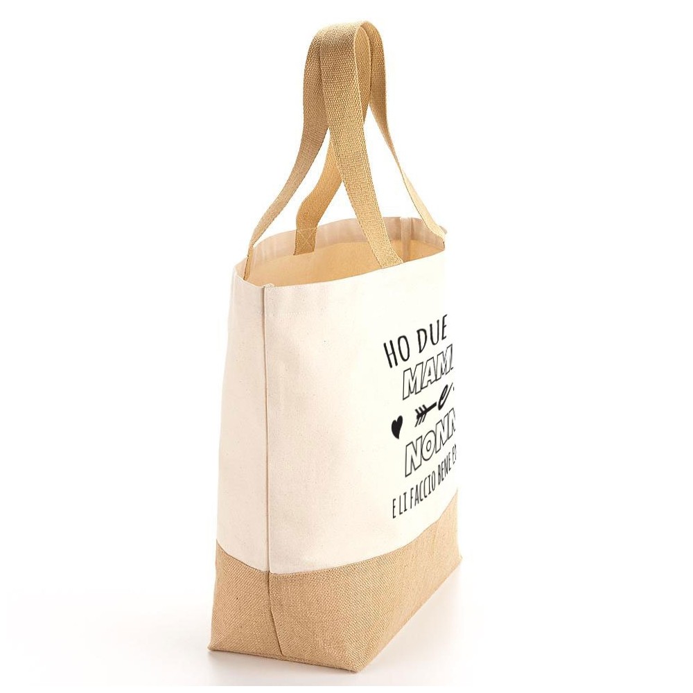 Borsa Shopper e pochette regalo personalizzato per una mamma e nonna