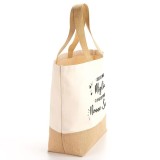 Borsa Shopper e pochette regalo personalizzato per la nonna SUPER, in cotone e juta
