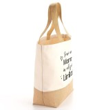 Borsa Shopper e pochette regalo per mamma in edizione limitata in cotone e juta