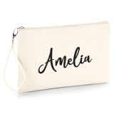 Borsa Shopper e pochette personalizzata per la mamma, in cotone e juta