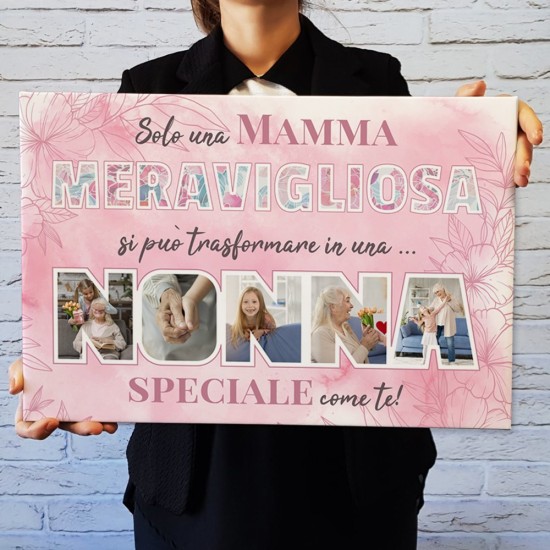 quadro nonna con foto