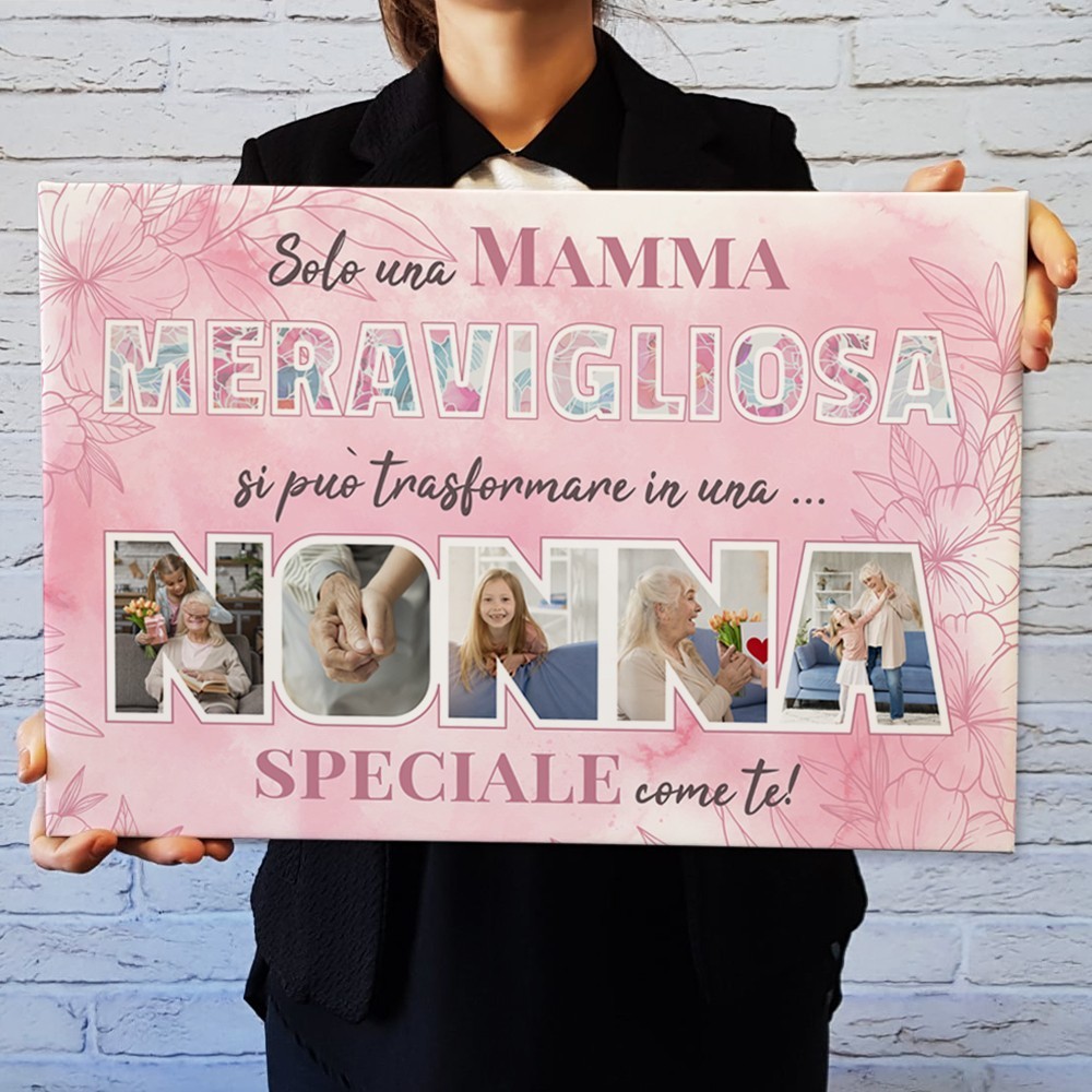 quadro nonna con foto