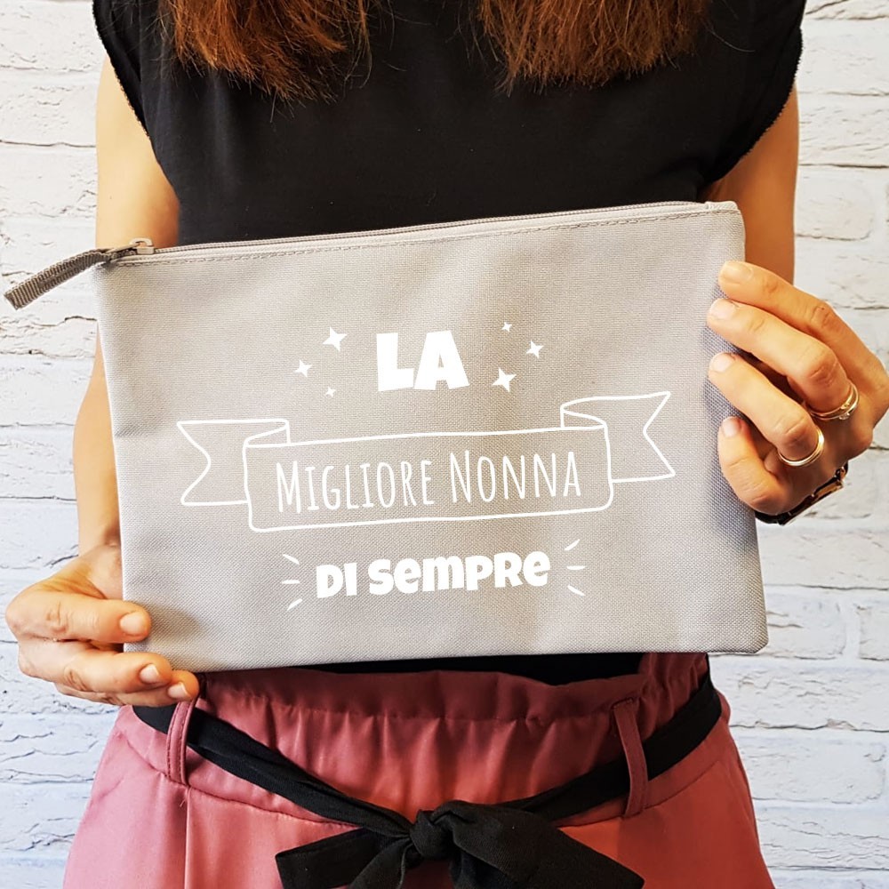 Pochette regalo per la nonna "La migliore nonna di sempre" personalizzata con nome