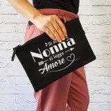 Pochette/astuccio regalo per la nonna "Si scrive nonna, si legge amore" personalizzata