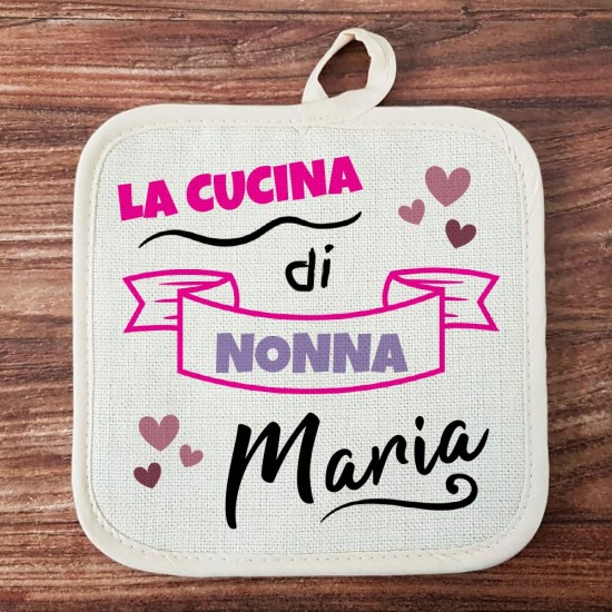 Presina in cotone canvas personalizzata con testo o foto