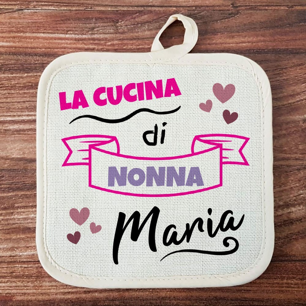 Presina in cotone canvas personalizzata con testo o foto