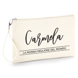 Pochette regalo per la nonna migliore del mondo personalizzata con nome