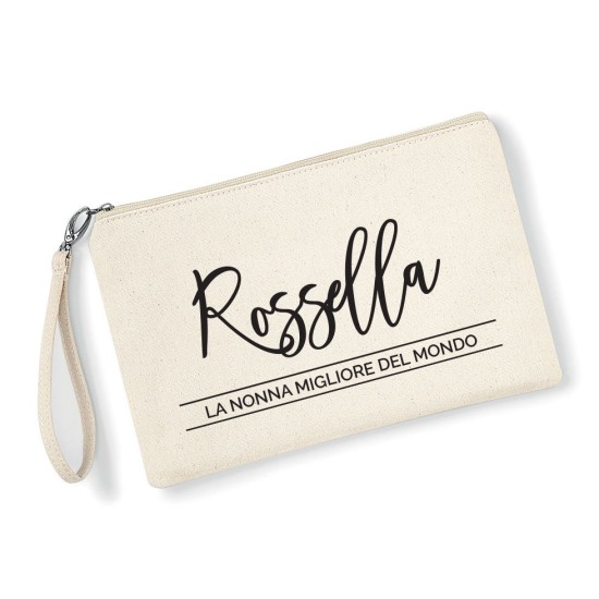 Pochette regalo per la nonna migliore del mondo personalizzata con nome