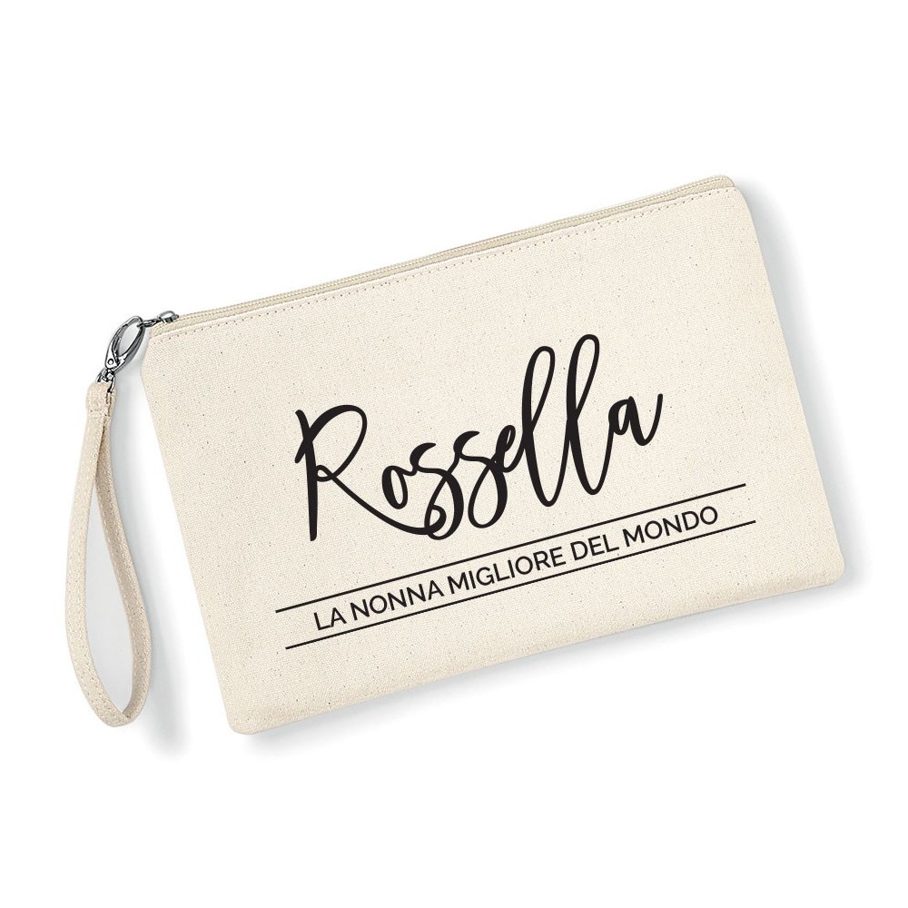Pochette regalo per la nonna migliore del mondo personalizzata con nome