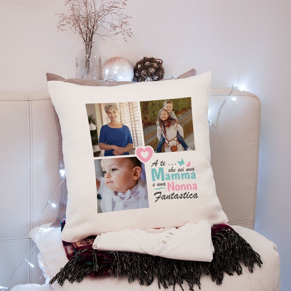 cuscino personalizzato per la nonna
