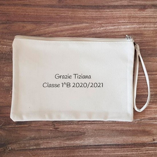 Pochette personalizzata con il nome per la collaboratrice scolastica